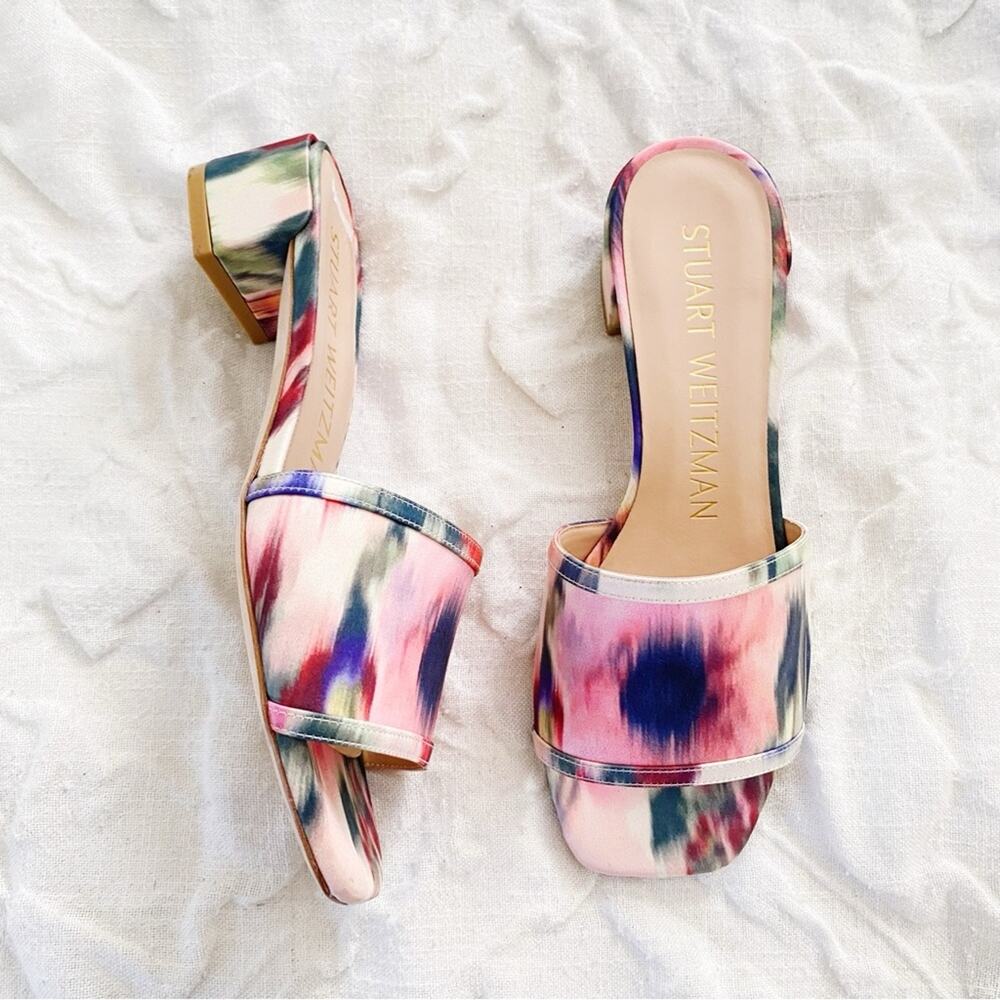 Stuart Weitzman Cayman Block Heel Sandals Size 6